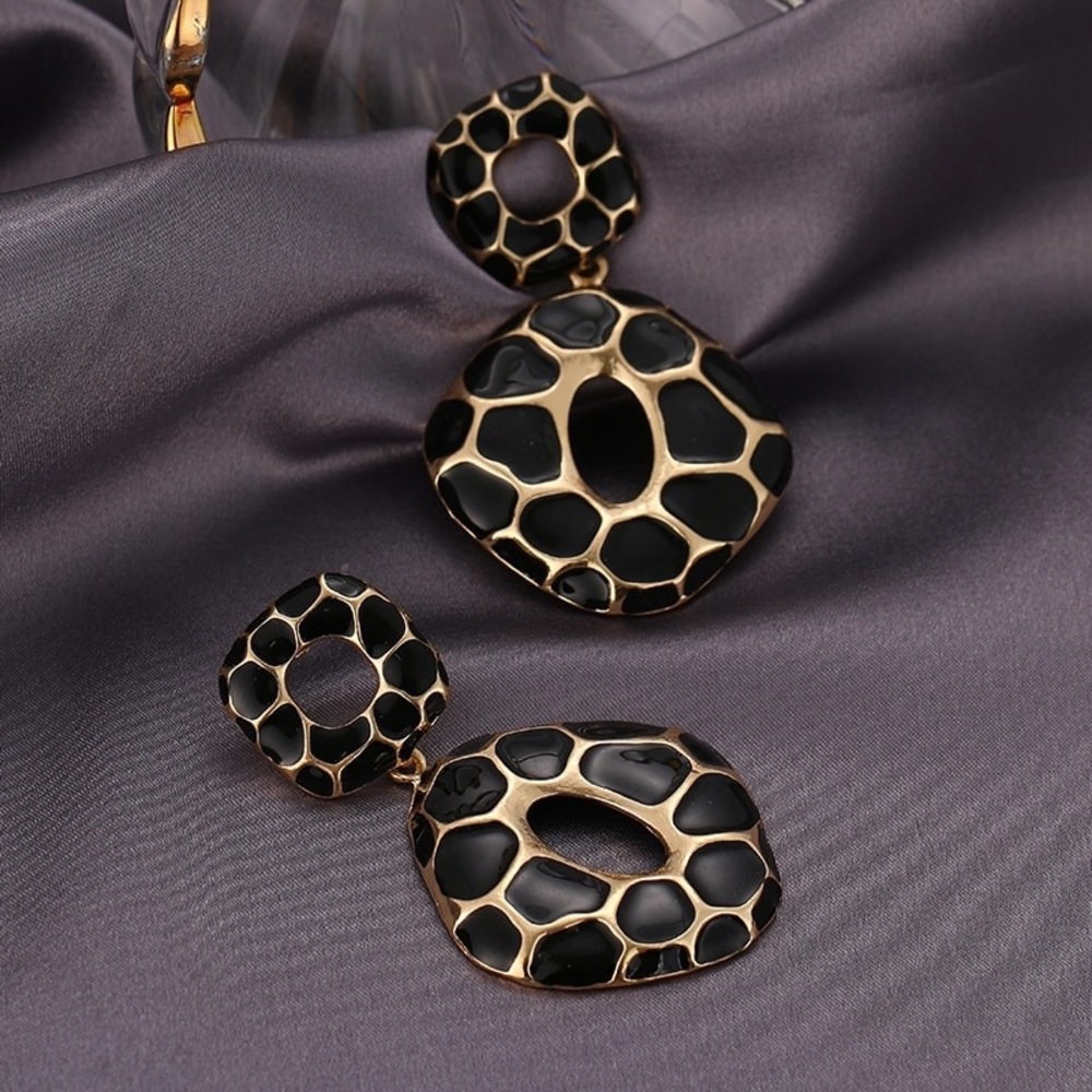 SAFARI earrings in giraffe print - Picture 3 of 6